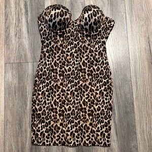 Victoria's Secret Strapless Leopard Shape Wear Dress